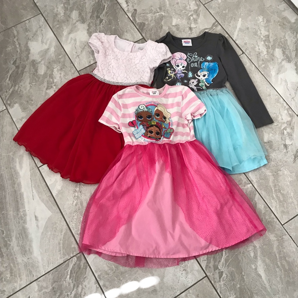 GIRLS Casual Variety Customized Dresses | Bundle of Three | 5-6